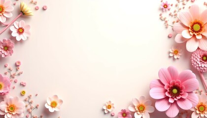 Obraz premium Flowers frame card