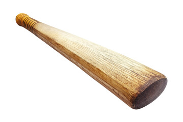 A weathered wooden club a symbol of raw strength and rustic power rests poised for action a on transparent background