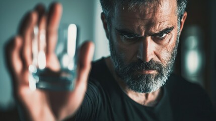 Refusal: A Portrait of Strong Willpower and Sobriety