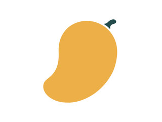 Ripe Mango, Isolated on White Background for Food Photography.