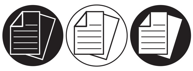 Documents icon Thin line art isolated