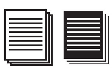 Document icon vector isolated on white background. Paper icon. File Icon
