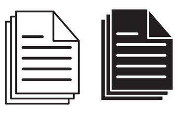 document icon on white background. document sign. flat style. paper icon for your web site design, logo, app, UI. simple 3 page document icon. file symbol.