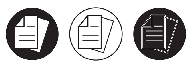 Document icon vector isolated on white background. Paper icon. File Icon