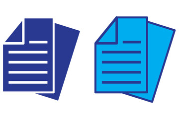 Document icon vector isolated on white background. Paper icon. File Icon