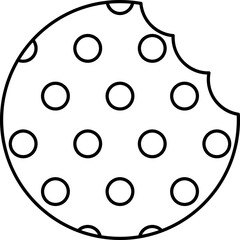 Flat Style Chocolate Chip Cookie Vector Illustration