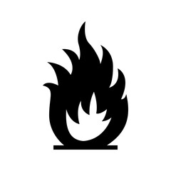 Flammable icon vector symbolizing fire hazard