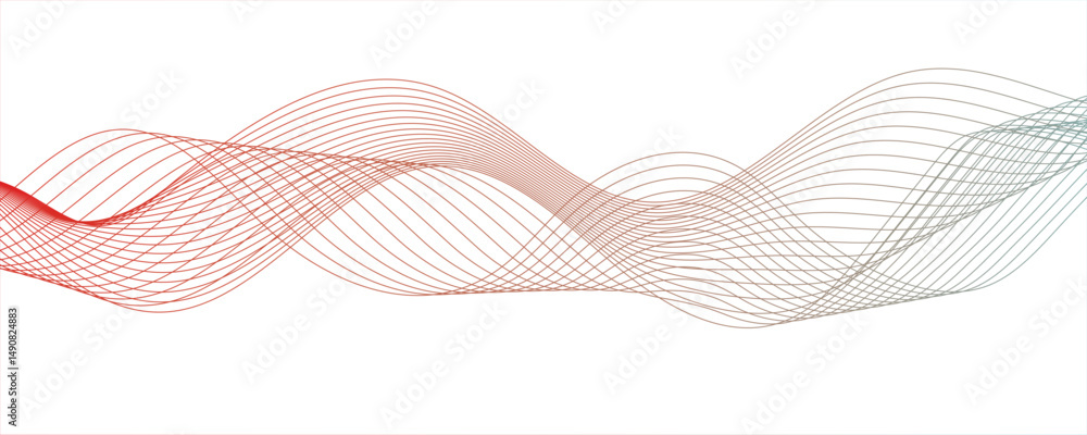 Poster abstract wave line for banner wallpaper background with design.frequency sound wave, twisted curve l