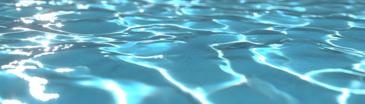 Close up of rippling, light-blue water surface