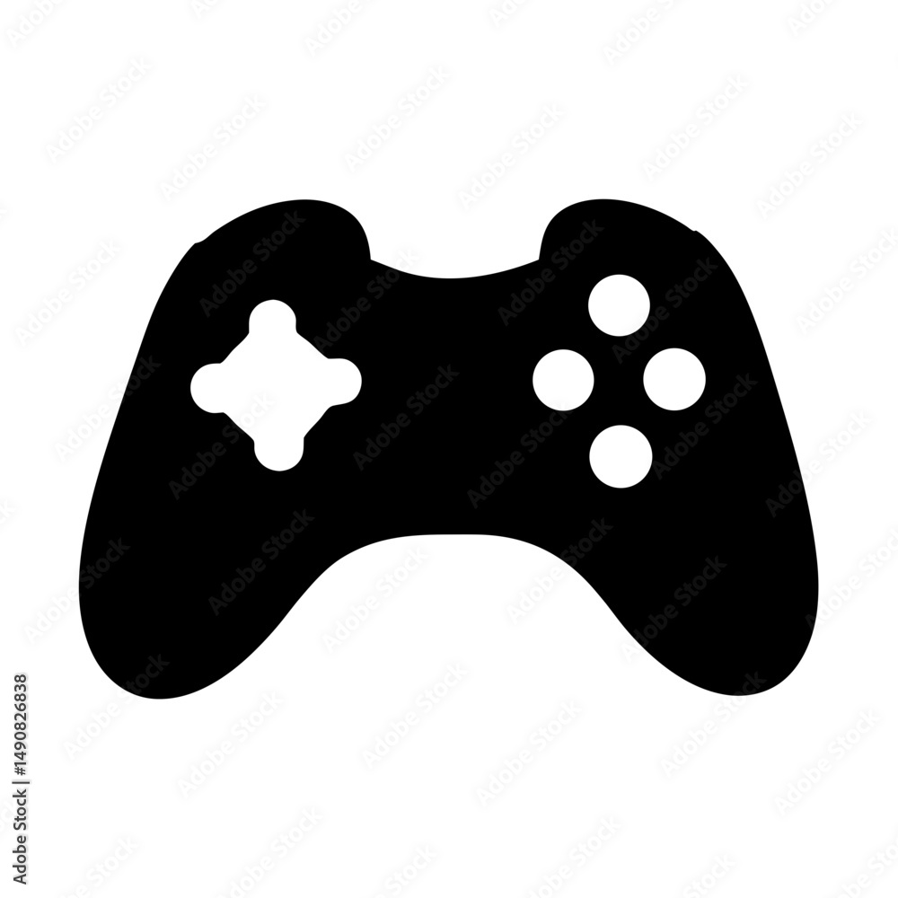 Aufkleber simple minimalist gamepad controller icon for video gaming enthusiasts and developers