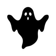 Spooky Silhouette of a Ghost for Halloween Decoration and Celebration Time