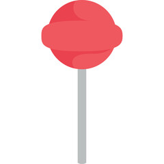 Flat Style Lollipop Vector Illustration with Bright Colors