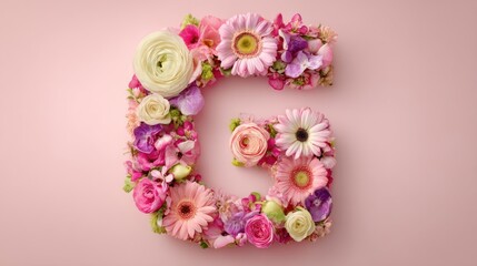 Floral letter G arrangement