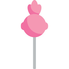 Fototapeta premium Minimalist Candy Design of a Sweet Lollipop Icon