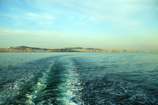 View of the sea and main land of maltepe kartal district  in istanbul