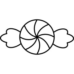 Flat Style Mint Candy Vector Illustration with Cool Green Colors