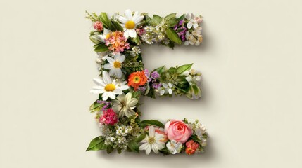 Floral letter E (4)