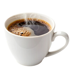 cup of coffee isolated on white