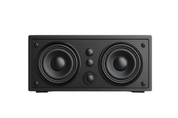 Obraz premium Unleash immersive sound with a sleek modern black speaker designed to fill your space with on transparent background
