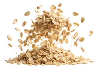 oat flakes  isolated on white background. PNG Transparent file type with high definition quality And vibrant color grading Available.