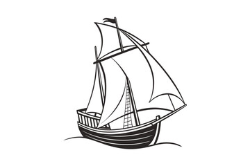 Ship vector art illustration. Ships, boats, cargo, logistics, transportation and shipping icons.  Ship silhouettes vector art illustration. ship logo icon vector.