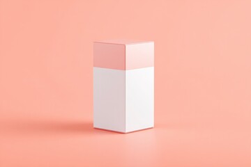 Obraz premium 3d-rendered product box stands symmetrical on solid-colored background with soft shadows
