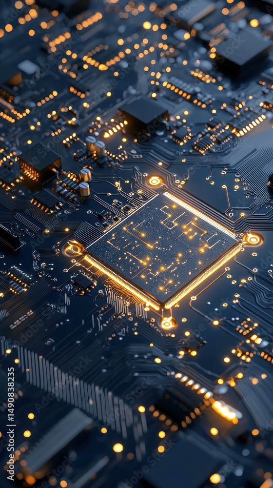 Aufkleber innovative technology circuit board design digital laboratory high-resolution image cyber environmen