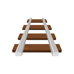 Rail track going travel icon illustration art sign design vector