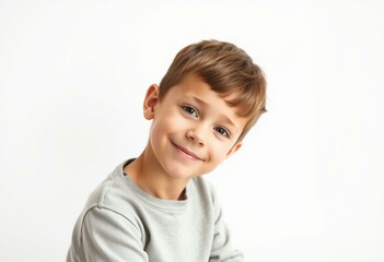 Portrait of a young boy with a rare condition