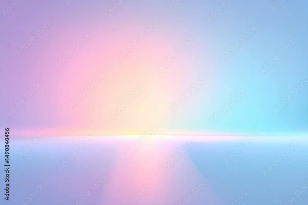 Poster minimalistic illustration featuring soft gradient transitioning between pastel colors