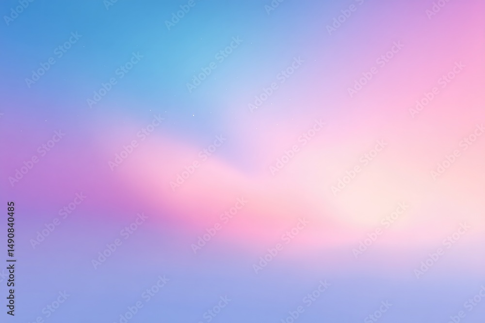 Poster minimalistic illustration featuring soft gradient transitioning between pastel colors