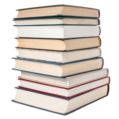 stack of books isolated