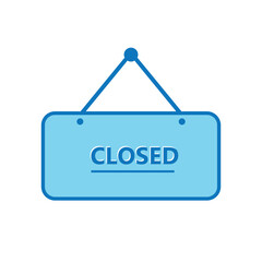 Closed banner icon illustration vector