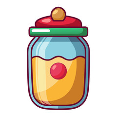 Hand Drawn Mason Jar Bottle Vector Clipart. for label mockups, cafe menu elements, organic product packaging, and decorative graphics.
