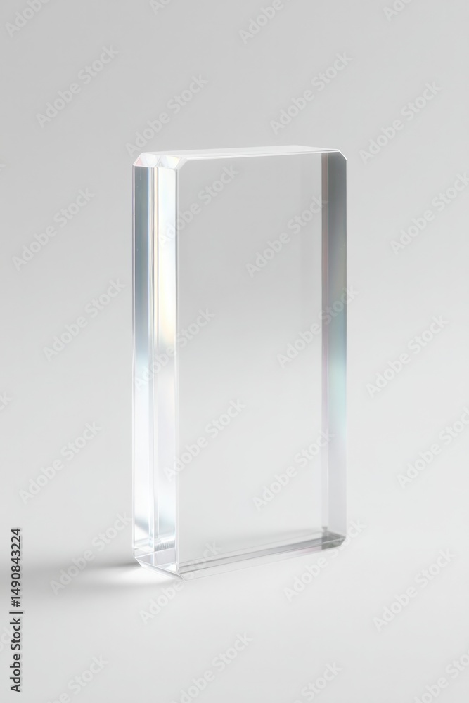 Poster single clean mirror reflects simple object against minimalist background includes ample copy space
