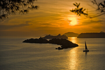 Sunset view point in Dubrovnik