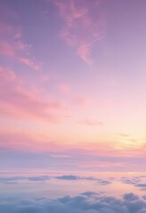 Obraz premium Dreamy blurred pastel sky, pink yellow blue hues, transition, soft, vibrant