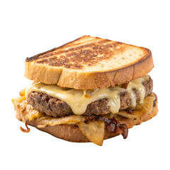 Patty melt ever sandwich isolated on white background
