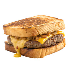 Patty melt ever sandwich isolated on white background