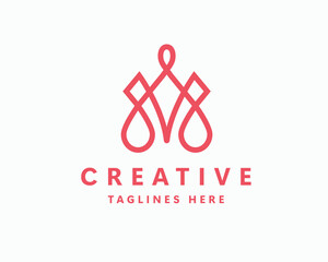 modern creative minimalist Letter M and A  outline  symbol