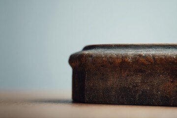 close-up of antique object with intricate details showcasing historical craftsmanship