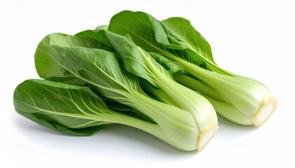 fresh bok choy isolated on white background, organic and healthy food