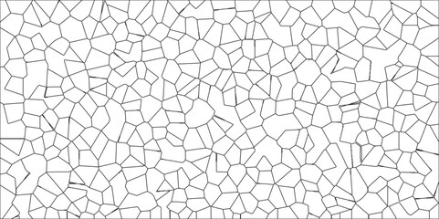 Obraz premium Broken Glass Quartz natural fragment Cement kitchen decor. isolated crystalize terrazzo vintage vector background. Stained-Glass Background with black lines and Voronoi diagram background.