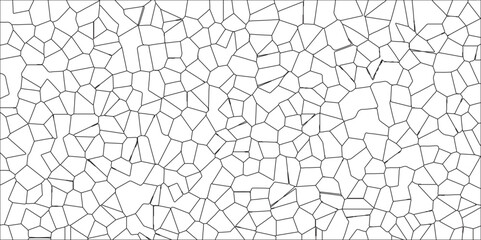 Obraz premium Broken Glass Quartz natural fragment Cement kitchen decor. isolated crystalize terrazzo vintage vector background. Stained-Glass Background with black lines and Voronoi diagram background.