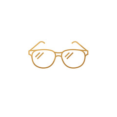 Stylish eyeglasses illustration on white background
