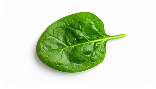  fresh spinache isolated on white background, organic and healthy food, raw vegetable