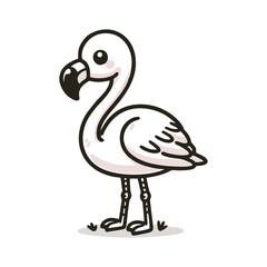 Flamingo vector, seamless tropical bird background, cute pink cartoon animal pattern for nursery wallpaper, summer wildlife decor, kids room art print for beach themed poster and home textile