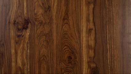 Polished glossy walnut wood grain texture, rich brown and amber tones, smooth lacquered finish, reflective natural surface, high-resolution top view, modern interior design background.