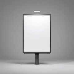 Blank paper poster mockup isolated on a gray background billboard blank mockup display empty poster advertising