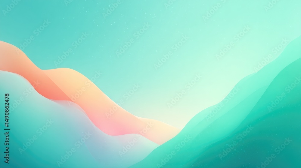 Poster abstract background featuring elegant pastel color gradients and minimalistic clean design overall